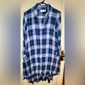 Plaid asymmetrical dress